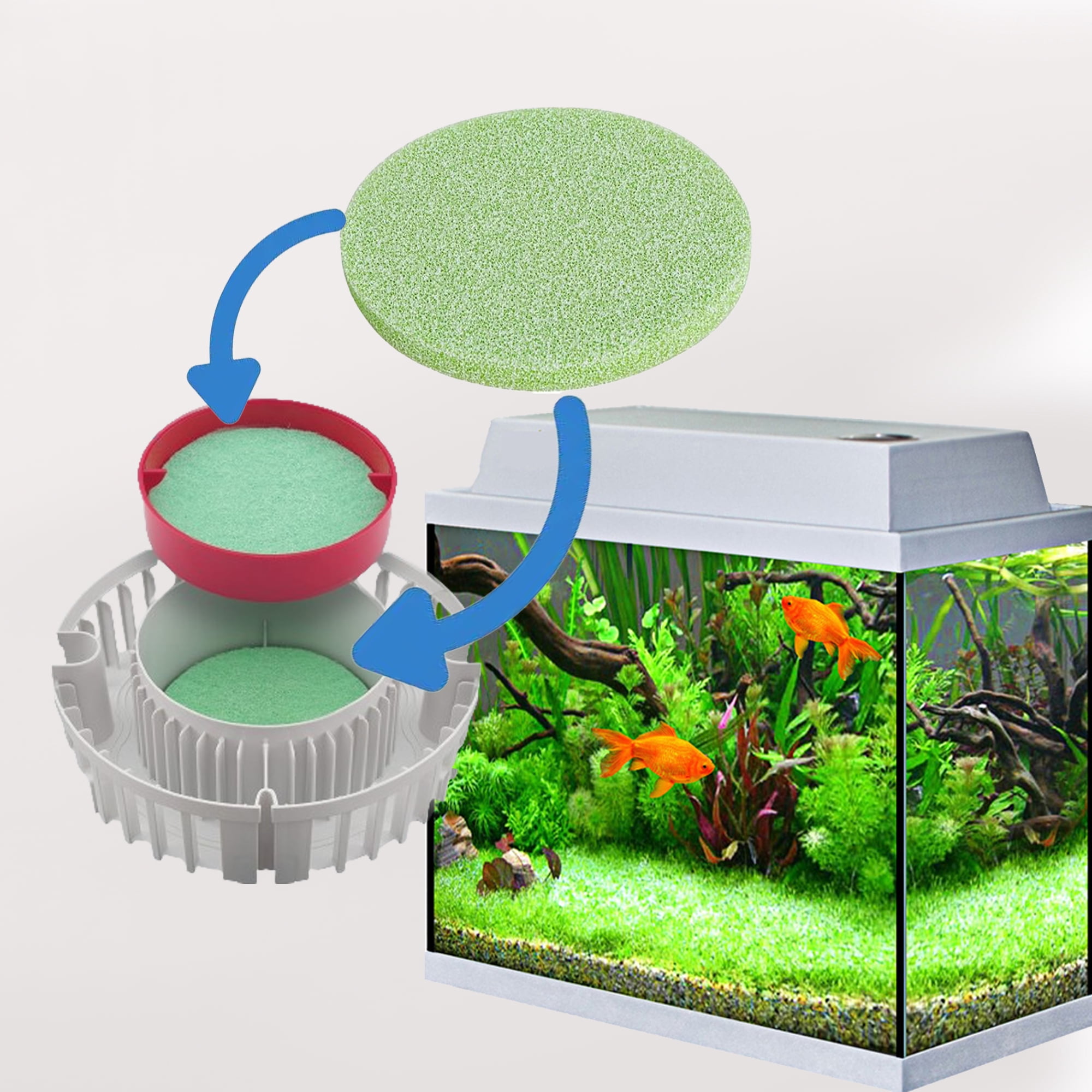 ATITOWEL Phosphate Remover Filter Pads for Fluval FX4 / FX5 / FX6 Filtration Systems Sponge (Pack of 8)