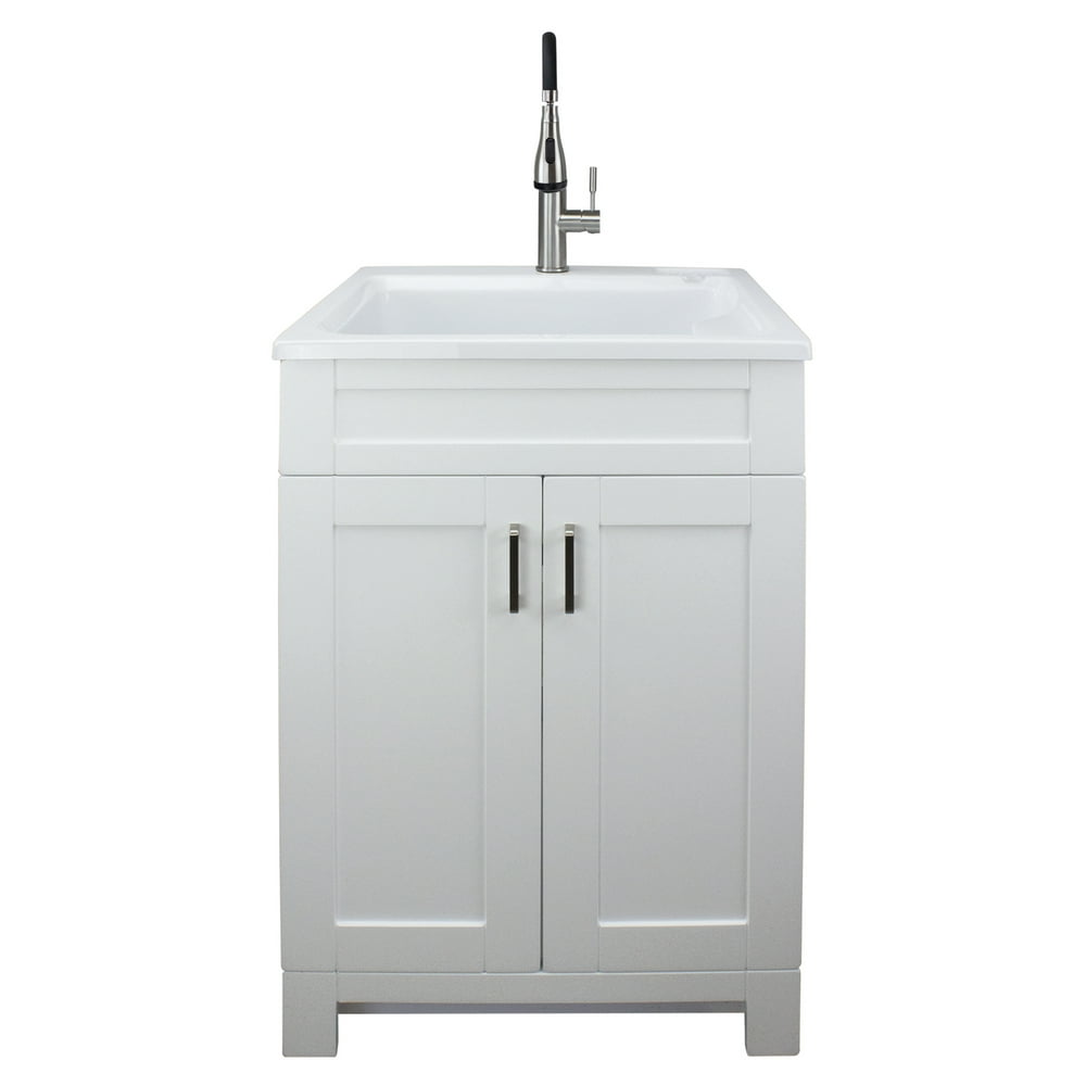 Transolid TCAS-2522-WC 25-in Laundry Cabinet with Acrylic Sink and ...
