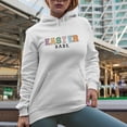 thumbnail image 2 of Easter Babe, Easter day or Sunday Party Favor, Souvenir or Merch Gift, White Hooded Sweatshirt or Hoodie, Medium, 2 of 5