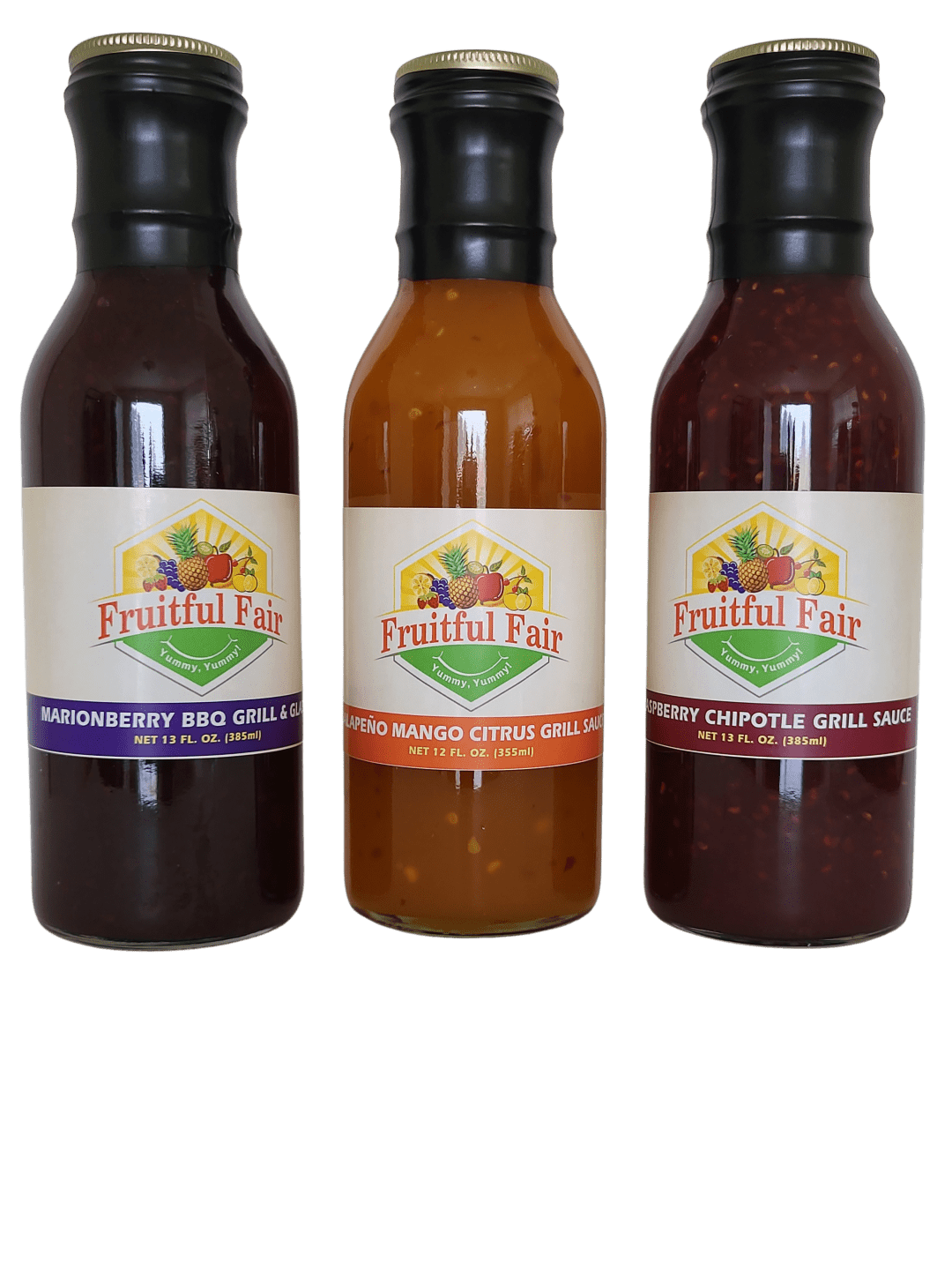 BBQ Sauce Grill Glaze and Marinade PACK OF 3 Flavors Marionberry