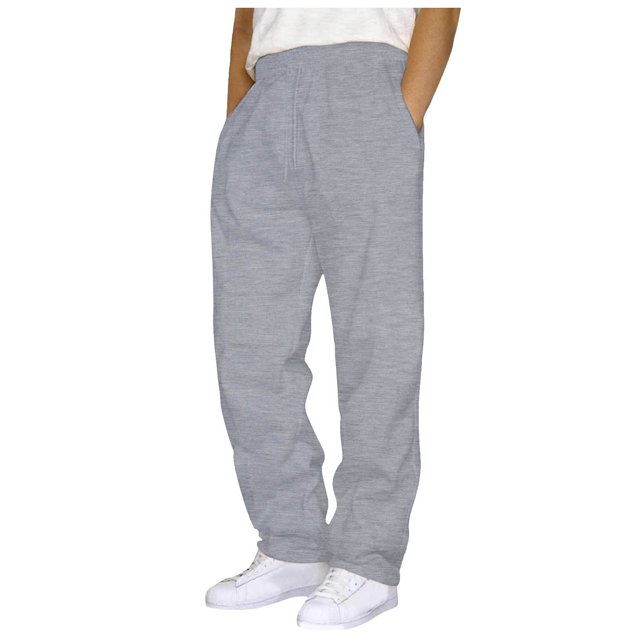 HBFAGFB Pants for Men Comfortable Simple Sweatpants Loose Straight Trouser with Pockets Light Gray Size XL