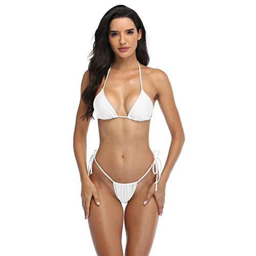 SHERRYLO Thong Bikini Swimsuit for Women Brazilian Bottom Triangle Bikinis Top Bathing Suit 