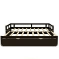 thumbnail image 5 of Veryke Wooden Extending Daybed with Trundle - Espresso, 5 of 8