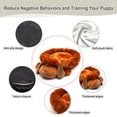 thumbnail image 2 of Blublu Park Heartbeat Dog Bed, Plush Bedding for Anxious Dogs, Puppy Calming Create Training Sleep Aid Behavioral Aid Pet Anxiety Relief and Calming Aid, Dark Brown, 2 of 7