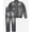 Dark Grey, variant on Men’s Denim Suit Standard Cut Biker Jacket With Slim Fit Biker Pants