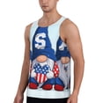 thumbnail image 2 of Pofeuu Cute Gnomes in USA Print Men's Workout Tank Tops Sleeveless Muscle Gym Shirt Quick Dry-3X-Large, 2 of 7