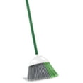 Libman 2pk Precision Angle Brooms and Dust Pan Value Pack Green Steel Handle Dual Broom Fibers