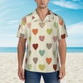 thumbnail image 4 of Easygdp Heart Polka Dot Men's Hawaiian Shirts Print Lapel Short Sleeve for Beach, vacation, party, casual occasions - 3X-Large, 4 of 9