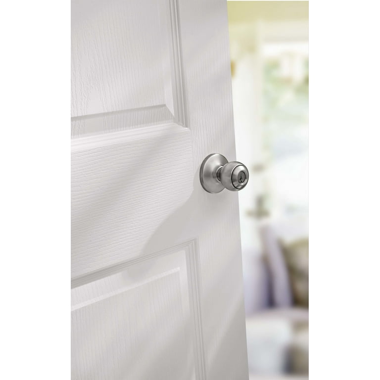 Kwikset Polo Satin Nickel Entry Knobs ANSI/BHMA Grade 3 1-3/4 in. Kwikset Polo Satin Nickel Entry Knobs ANSI/BHMA Grade 3 1-3/4 in.
