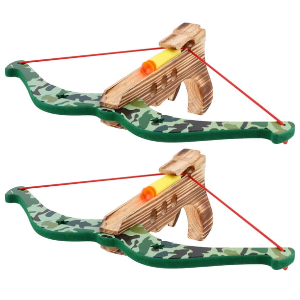 2 juegos de arco y flecha de madera, juguetes interactivos para padres e hijos, juguetes deportivos al aire libre para niños pequeños (color aleatorio)