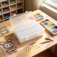 thumbnail image 7 of UYUH Small Bead Organizer Box Mini Clear Plastic Storage Containers , Ideal Craft Case for Beads, Jewelry Making, Nail Art, Diamond Painting Small Parts Craft Storage Box,6.93*6.93*2.44in, 7 of 7
