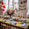 thumbnail image 5 of Round Placemats Blue Gray Yellow Oil Painting 15 inch Set of 4 Table Mats for Dining Table Abstract Art Heat Resistant Non-Slip Kitchen & Home Decorative Place Mat Set, 5 of 8