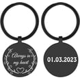 thumbnail image 2 of Circle Cremation Jewelry Urn Keychain for Ashes for Women Men Forever In My Heart-Cremation Urn Keyring Keepsake Ashes Memorial Jewelry for Loved One, 2 of 7