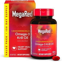 MegaRed Krill Oil 130 Softgels, Omega 3 Supplement