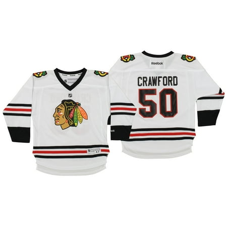 13 White Replica Football Jersey - Reebok NHL Kids Chicago Blackhawks Corey Crawford #50 Replica Jersey, White