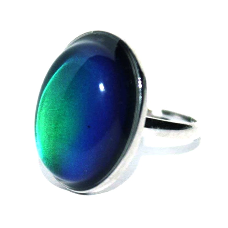 Trendy Antique Sterling Silver Mood Ring in Princess Design