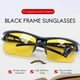 thumbnail image 2 of black frame yellow Night Vision sheet outdoor Cycling Sunglasses, 2 of 5
