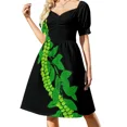 thumbnail image 1 of Maile y Mokihana Vestido de manga corta vestidos cortos atrevidos Vestido de moda para mujer elegante de lujo, 1 of 7