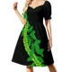 thumbnail image 1 of Maile y Mokihana Vestido de manga corta vestidos cortos atrevidos Vestido de moda para mujer elegante de lujo, 1 of 7