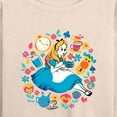 thumbnail image 3 of Alice In Wonderland - Alice With Icons - Ladies French Terry Long Sleeve Shirt, 3 of 5