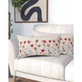 thumbnail image 2 of Red Yellow Spring Floral Pillow Covers King Size, Modern Abstract Art Soft Bed Throw Pillowcases Breathable Cooling Long Lumbar Body Pillow Sham Cover for Bed Sofa 20''x40'', 2 of 7