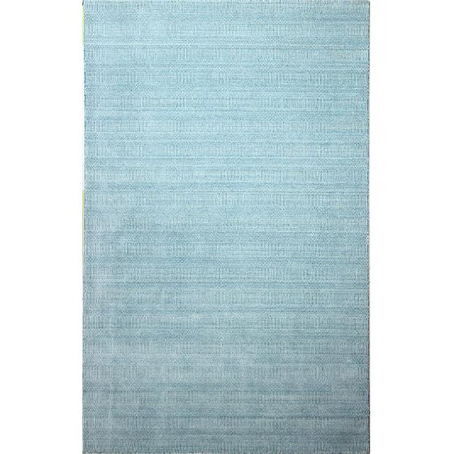 Bashian M144-AQ-2.6X8-BMA Matrix Collection Geometric Contemporary Wool & Viscose Hand Loomed Area Rug, Aqua - 2 ft. 6 in. x 8 ft.