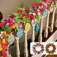 thumbnail image 5 of 6.6ft Easter Tulip Garland, Spring Garland Easter Decorations Garland with Flower Green Leave Hanging Vine for Wall Home Wedding Indoor Outdoor Spring Decor (Orange), 5 of 8