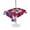 Red, White, Blue, Black, variant on Outdoor Tablecloth with Umbrella Hole for Patio/Picnic/Party/Camping, 250th Anniversary Waterproof Table Cloth Rectangle Table Cover Washable, Red Blue Floral Patriotic Blooms (60"x 120")