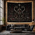 thumbnail image 6 of Cobras and Crystal Orb on Dark Altar, Mysterious Gothic for Dark Art Lovers, Occult Art Decor, Halloween Gift, Tapestry Wall Hanging for Bedroom and Study Room, 6 of 7