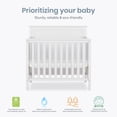 thumbnail image 3 of Dream On Me Ava 4-in-1 Convertible Mini Crib, White, 3 of 10