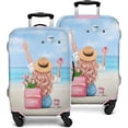 thumbnail image 1 of Travel Luggage Cover Suitcase Protector Fits 18-32 Inch Luggage Wheel Covers Patterned Travel Related Items Flower Luggage Protector Elastic Luggage Anti-scratch Suitcase Cover XL, 1 of 5