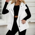 thumbnail image 2 of Womens Oversized Puffer Vest Sleeveless Bubble Puffer Vest Quilted Padded Coat (White XXL), 2 of 5
