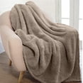 thumbnail image 4 of Warm & Cozy Sherpa to Sherpa Heated Electric Throw Blanket ~ Taupe, 4 of 6