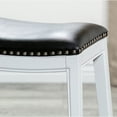 thumbnail image 4 of 24" Counter Stool, White Finish, Black Leather Seat 60613, 4 of 5