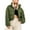 Green, variant on Mgmyaa Women's Fitted Cropped Puffer Bubble Jacket Stand Collar Quilted Lightweight Outerwear Zippered Pockets Coat
