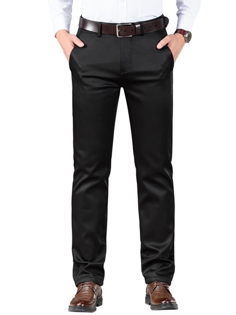 Men Classic Fit Fleece Lined Plain Front Dress Pant Casual Stretch Pants Thermal Big and Tall Pants - Walmart.com Men Classic Fit Fleece Lined Plain Front Dress Pant Casual Stretch Pants Thermal Big and Tall Pants - Walmart.com