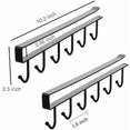 thumbnail image 4 of Ganchos de almacenamiento para tazas, vasos, utensilios de cocina, corbatas, cinturones, bufandas, estantes colgantes debajo del gabinete, sin perforación, 2 uds., 4 of 5