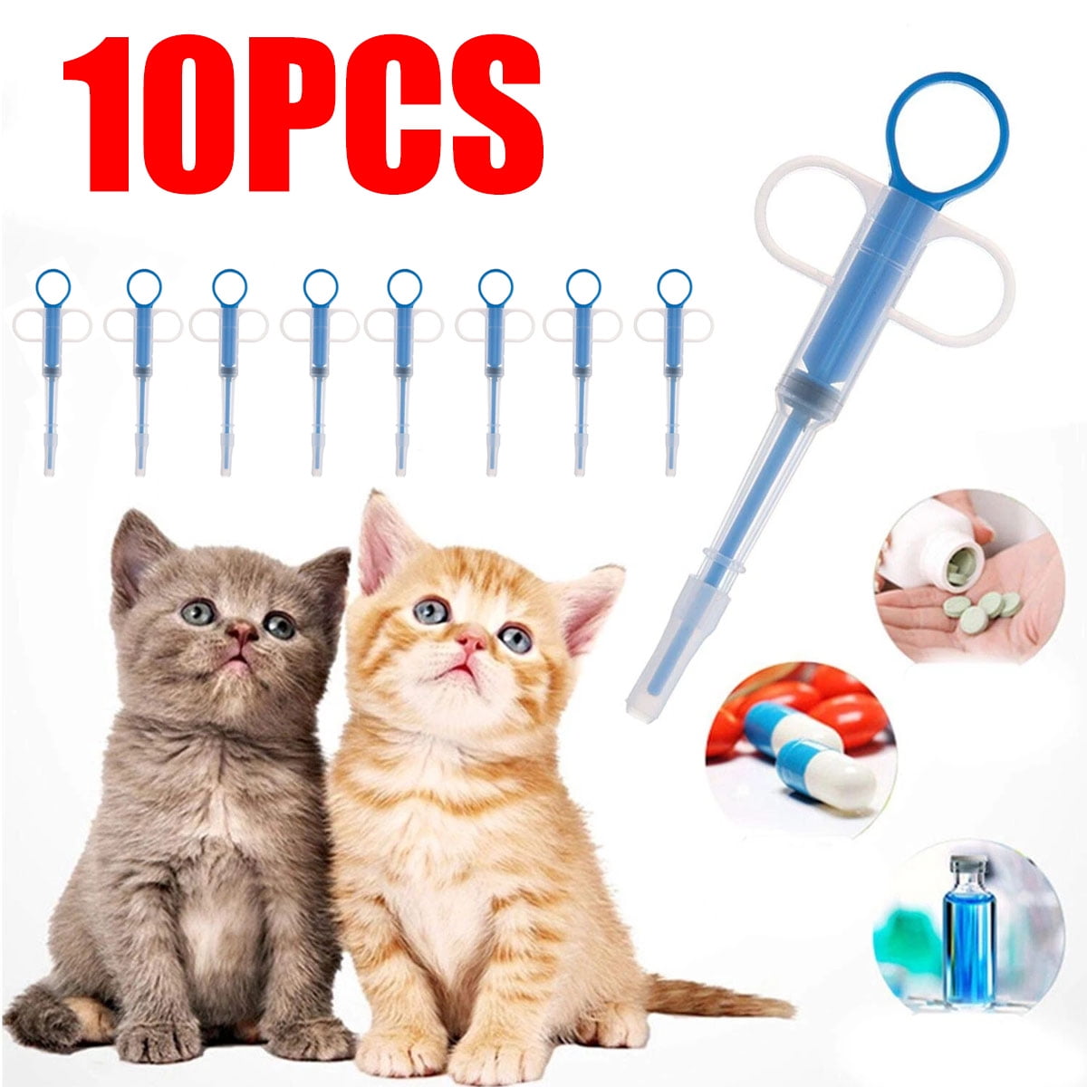 Danlai1/10/20Pieces Pet Pill Gun Dog Pill Cat Pill Syringe Soft Tip