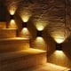 thumbnail image 2 of 6 luces LED solares para exteriores, impermeables, arriba y abajo, iluminación luminosa, lámpara de pared, decoración de jardín, valla de escaleras, balcón, lámparas de luz solar Tan Jianjun unisex, 2 of 2