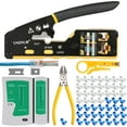 TRAHOORJ45 Crimping Tool Kit Rj45 Crimper Stripper Cutter AllinOne