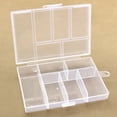 thumbnail image 2 of ITFABS Conteneur de Rangement à 6 Compartiments Boîte de Rangement en Plastique Transparent, 2 of 8