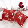 thumbnail image 2 of BLEUM CADE Valentines Day Pillow Covers 18 x 18 inch, Set of 2 Buffalo Plaid Valentine Pillows Covers Waterproof Love Heart Pillow Cases, 2 of 8