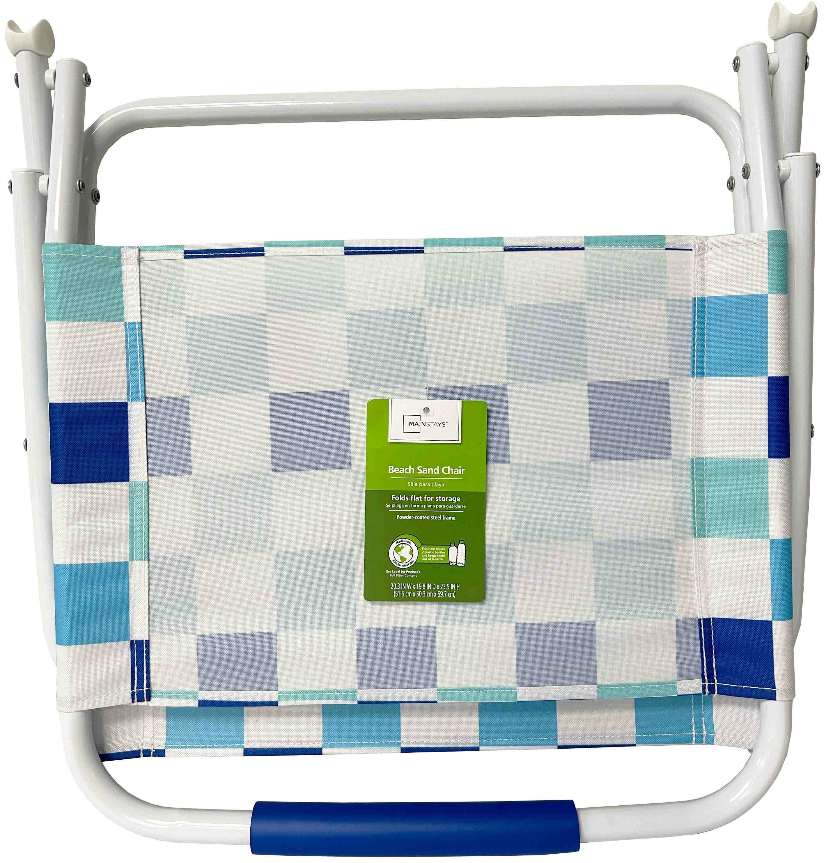 Mainstays Beach Sand Chair, Checkered
