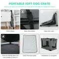 thumbnail image 7 of CL.HPAHKL Collapsible Dog Crate for Small Dogs, 24 Inch Dog Cage Soft Portable Dog Carrier with Mesh Doors and Multipurpose Bags, Folding Small Dog Kennel Pet Carrier Indoors Outdoors Travel, Grey, 7 of 7