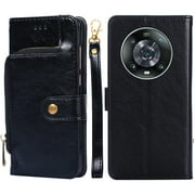 For Honor Magic4 Pro Zipper Bag Leather Phone Case
