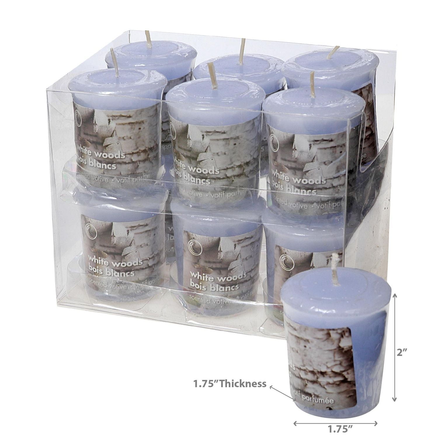 Champignons Votive White Woods - Ensemble De 12