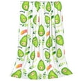 thumbnail image 2 of Bingfone Kawaii Avocado Print Flannel Fleece Blanket Throw Blanket For Bed,Sofa,Couch,Travel,Camping(80"X60"), 2 of 9