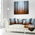 thumbnail image 3 of Designart Dense Foggy Autumn Forest - Landscape Photo Throw Pillow - 16x16, 3 of 5
