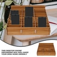 thumbnail image 3 of SHISUYAN Wooden 30-Grid Cell Phones Storage Box Desktop Mobile Phone Holder Organizer, 3 of 8