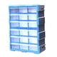 thumbnail image 3 of Caja de almacenamiento de hardware Zulema organizador de tornillos 18 rejillas 18x37,5x48,5cm Azul, 3 of 8